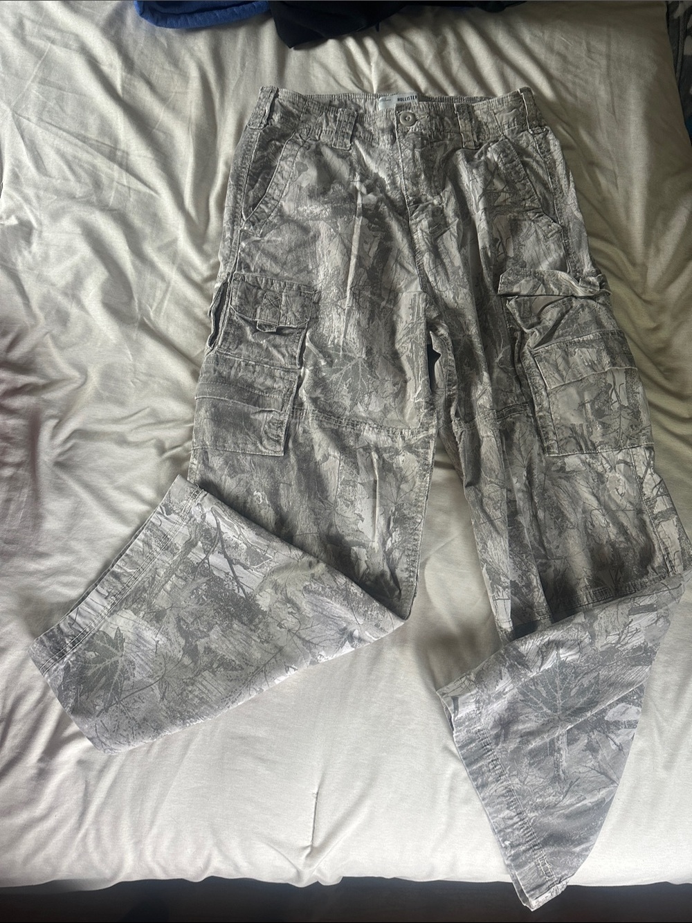 Hollister Gray Camo Cargo Pants